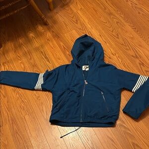 Fila Teal Hooded Jacket with White Stripes